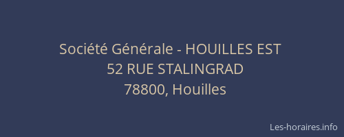 Société Générale - HOUILLES EST 