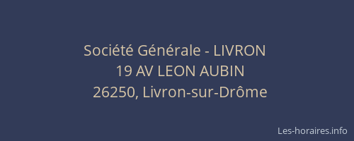 Société Générale - LIVRON 