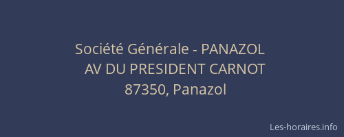 Société Générale - PANAZOL 