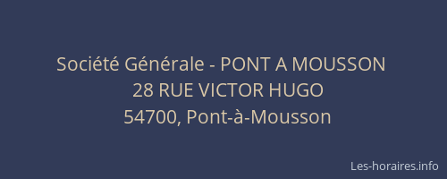 Société Générale - PONT A MOUSSON 