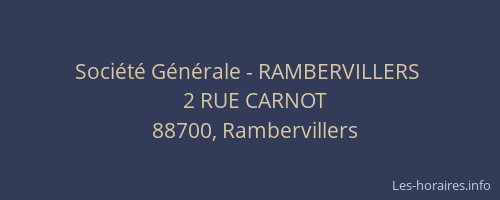 Société Générale - RAMBERVILLERS 
