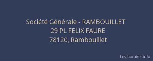 Société Générale - RAMBOUILLET 