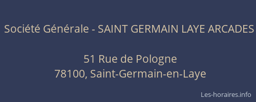 Société Générale - SAINT GERMAIN LAYE ARCADES 