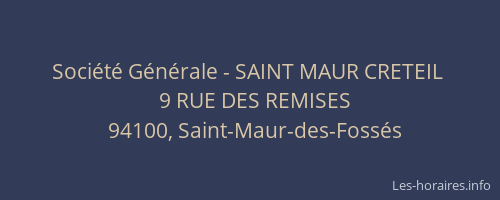 Société Générale - SAINT MAUR CRETEIL 