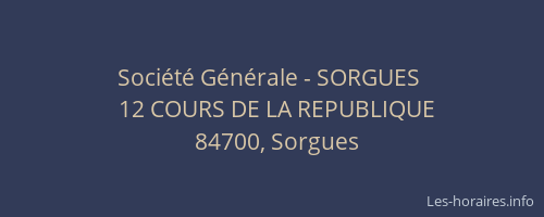 Société Générale - SORGUES 