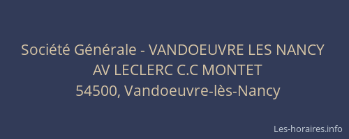 Société Générale - VANDOEUVRE LES NANCY 