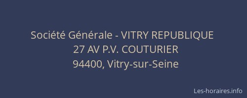 Société Générale - VITRY REPUBLIQUE 