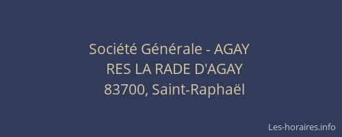 Société Générale - AGAY 