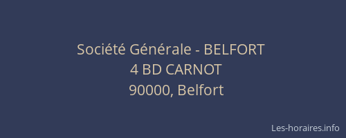 Société Générale - BELFORT 