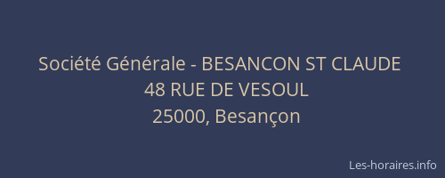 Société Générale - BESANCON ST CLAUDE 