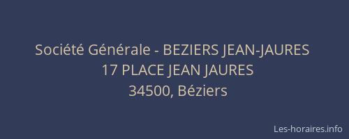 Société Générale - BEZIERS JEAN-JAURES 