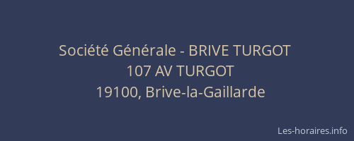 Société Générale - BRIVE TURGOT 