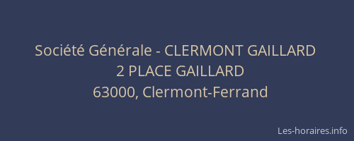 Société Générale - CLERMONT GAILLARD 
