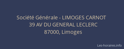 Société Générale - LIMOGES CARNOT 