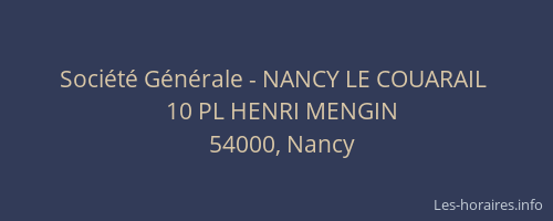 Société Générale - NANCY LE COUARAIL 