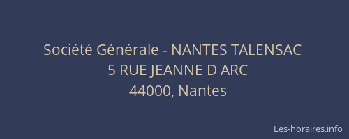 Société Générale - NANTES TALENSAC 