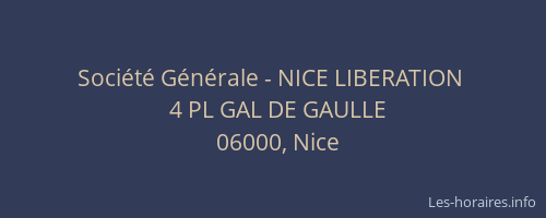 Société Générale - NICE LIBERATION 