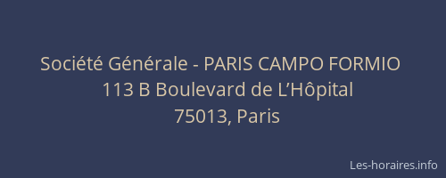 Société Générale - PARIS CAMPO FORMIO 