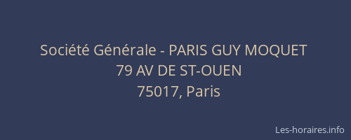 Société Générale - PARIS GUY MOQUET 