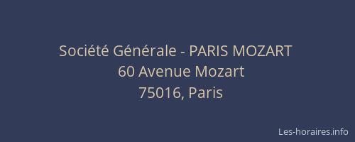 Société Générale - PARIS MOZART 