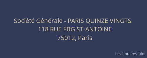 Société Générale - PARIS QUINZE VINGTS 