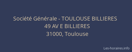 Société Générale - TOULOUSE BILLIERES 