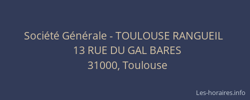 Société Générale - TOULOUSE RANGUEIL 