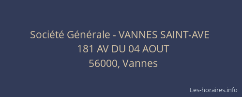 Société Générale - VANNES SAINT-AVE 