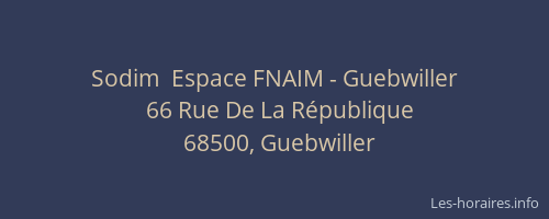 Sodim  Espace FNAIM - Guebwiller