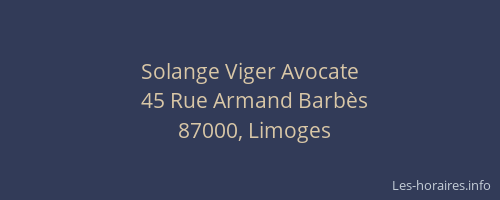 Solange Viger Avocate