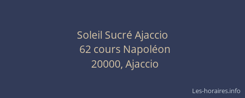 Soleil Sucré Ajaccio