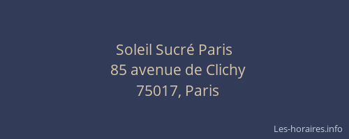 Soleil Sucré Paris