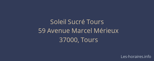 Soleil Sucré Tours