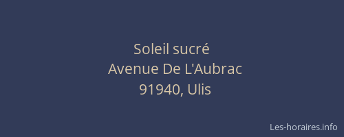 Soleil sucré