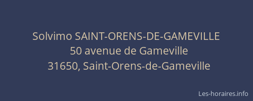 Solvimo SAINT-ORENS-DE-GAMEVILLE