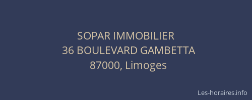 SOPAR IMMOBILIER