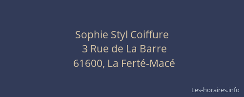 Sophie Styl Coiffure