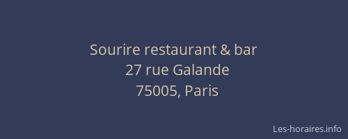 Sourire restaurant & bar