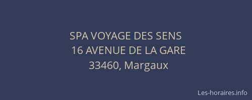 SPA VOYAGE DES SENS