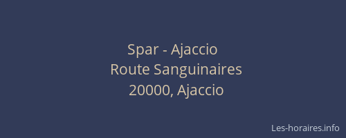 Spar - Ajaccio