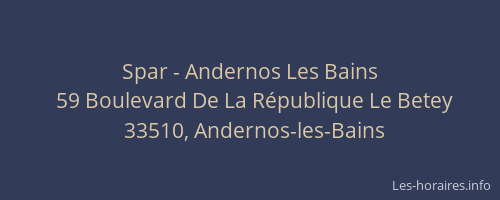 Spar - Andernos Les Bains