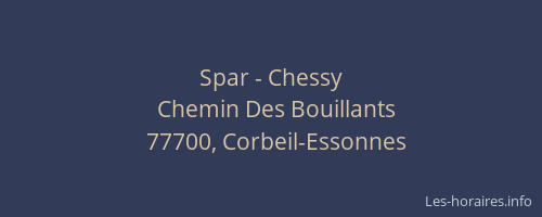 Spar - Chessy