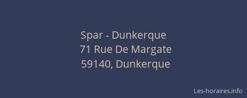 Spar - Dunkerque