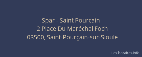 Spar - Saint Pourcain