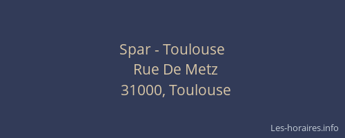 Spar - Toulouse