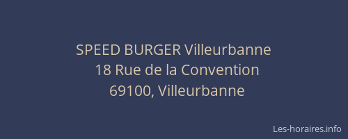 SPEED BURGER Villeurbanne