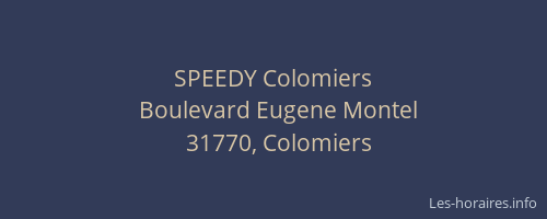 SPEEDY Colomiers