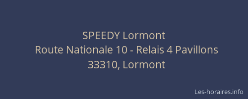 SPEEDY Lormont