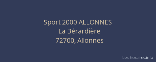 Sport 2000 ALLONNES