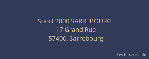 Sport 2000 SARREBOURG
